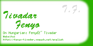 tivadar fenyo business card